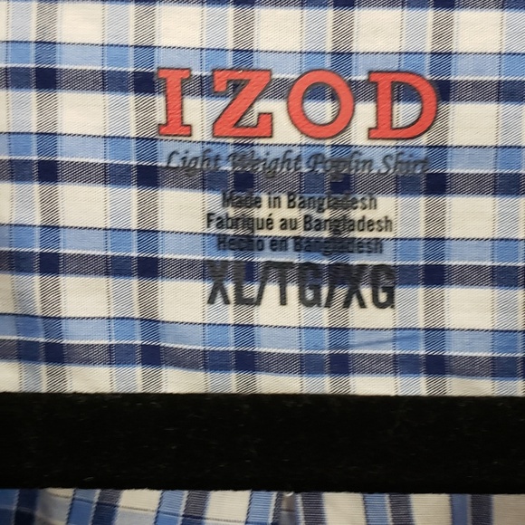 IZOD plaid mens shirt size XL - Picture 5 of 5